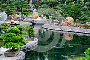 Pagoda style Chinese architecture Perfection in Nan Lian Garden, Hong Kong, China.