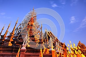 Pagoda temple twilight time