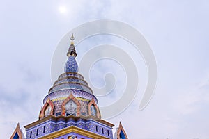 Pagoda at Tha Ton Temple in Mae Ai, Chiang Mai, Thailand