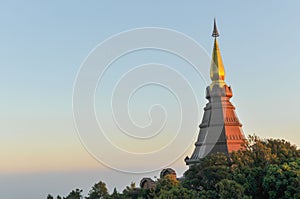 Pagoda on the top of mountain