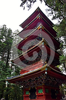 Pagoda at Toshogu shrine in Nikko, Japan