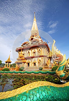 Pagoda in wat chalong phuket photo