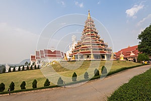 Pagoda of wat hyuaplakang, chiangrai province, Thailand photo