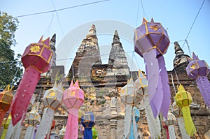 Pagoda in wat jed yod Chiang Mai Thailand