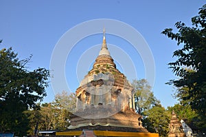 Pagoda in wat jed yod Chiang Mai Thailand