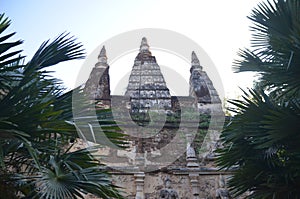 Pagoda in wat jed yod in Chiang Mai Thailand