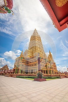 Pagoda at Wat Maha That Wachiramongkol temple a popular tourist destination attraction in Krabi Province