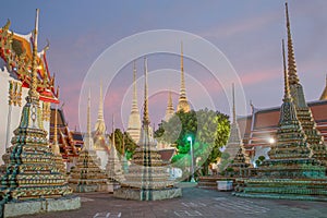 Pagoda in Wat Pho temple ,Bangkok,Thailand