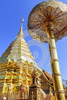Pagoda at Wat Phra That Doi Suthep, Chiang Mai, Thailand