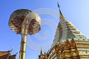 Pagoda at Wat Phra That Doi Suthep, Chiang Mai, Thailand