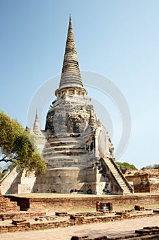 Pagoda at Wat Phra Sri Sanphet Temple, Ayutthaya- Thailand