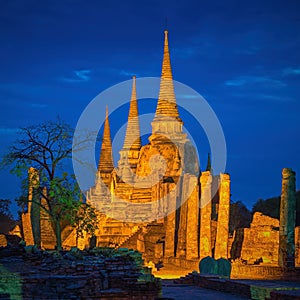 Pagoda at Wat Phra Sri Sanphet Temple is world heritage.