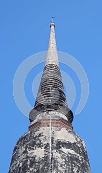 pagoda Wat Yai Chai Mongkol in Ayutthaya Thailand