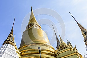 Pagodas at the Grand Palace & Temple of the Emerald Buddha, Bangkok, Thailand