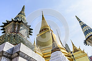 Pagodas at the Grand Palace & Temple of the Emerald Buddha, Bangkok, Thailand