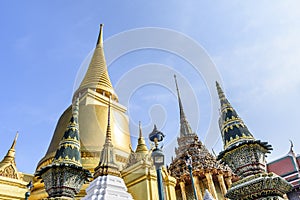 Pagodas at the Grand Palace & Temple of the Emerald Buddha, Bangkok, Thailand