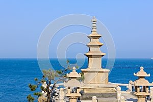 Pagodas in haedong yonggungsa temple