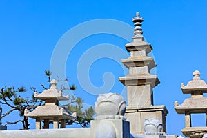 Pagodas in haedong yonggungsa temple