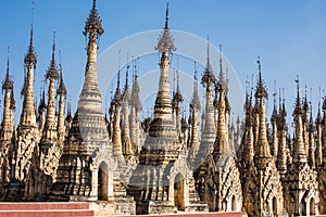 Pagodas at Kakku in Myanmar