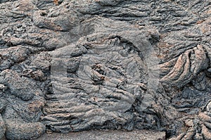 Pahoehoe Lava in close up