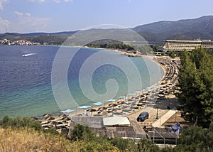 Paid beach of Porto Carras