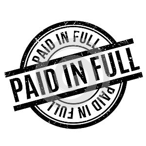 Paid In Full rubber stamp