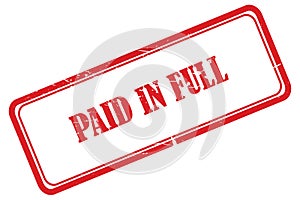 paid in full stamp on white