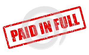 Paid in full vector stamp