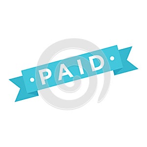 Paid Letter Rubber Stamp Vector Template