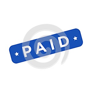 Paid Letter Rubber Stamp Vector Template