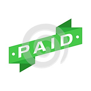 Paid Letter Rubber Stamp Vector Template