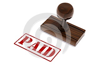 Paid rubber stamp