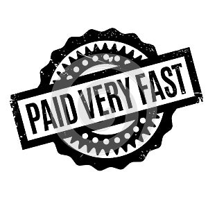 Paid Very Fast rubber stamp