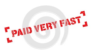 Paid Very Fast rubber stamp