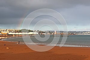 Paignton beach in Torbay, Devon photo