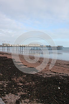 Paignton beach view and pier