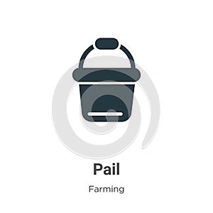 Pail vector icon on white background. Flat vector pail icon symbol sign from modern gardening collection for mobile concept and