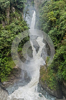 Pailon del Diablo Devil`s Cauldron waterfall, Ecuador