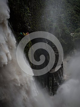 Pailon del diablo Devils Cauldron highest waterfall Rio Pastaza river cascades route Banos Tungurahua Amazonia Ecuador