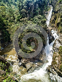 Pailon del Diablo Waterfall - Banos - Ecuador photo