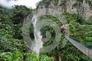Pailon Del Diablo waterfall, Ecuador photo
