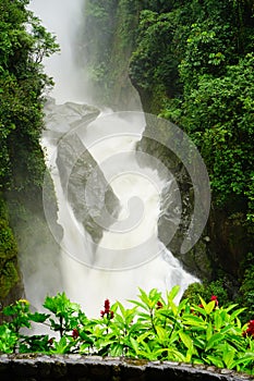 The Pailon del Diablo waterfall photo