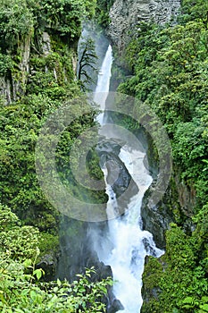 Pailon del Diablo Waterfall, Rio Verde Waterfall, Tungurahua Province, Ecuadorian Andes photo