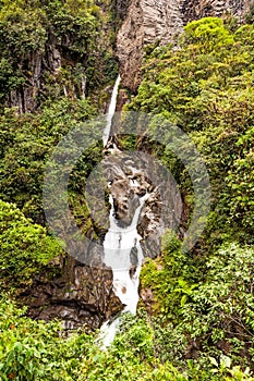 Pailon Del Diablo Waterfall Vertical