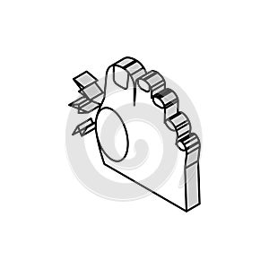 pain in big toe isometric icon vector illustration