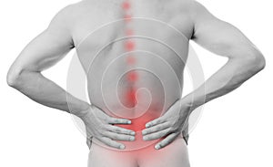 Pain in the lower back in men