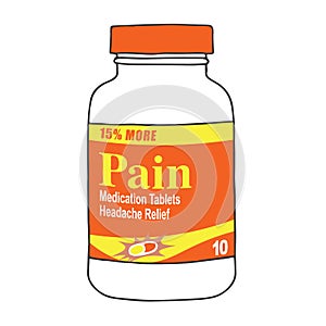 Pain Medication Bottle Generic Template