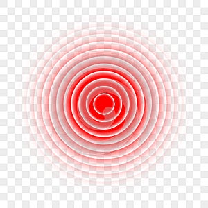 Pain red circle painkiller ache target vector icon photo