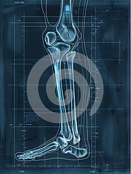 Painful knee joint. Medically artwork concept photo