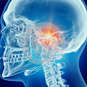 A painful temporomandibular joint